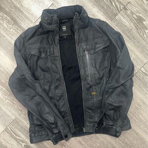 GSTAR BLACK DENIM JEAN JACKET SIZE LARGE